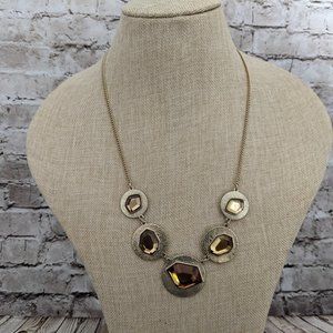 Topaz And Gold Statement Necklace